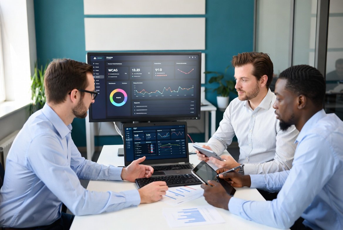 ADA compliance monitoring dashboard showing WCAG audit results